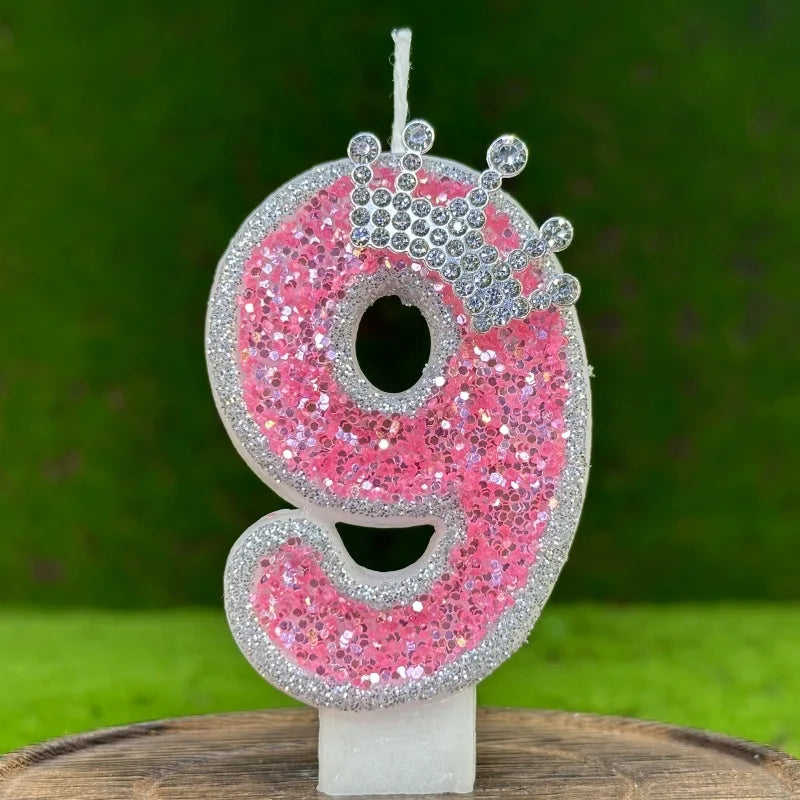 Cake Party Decoration DIY Birthday, Crown Creative Digital Birthday Candles