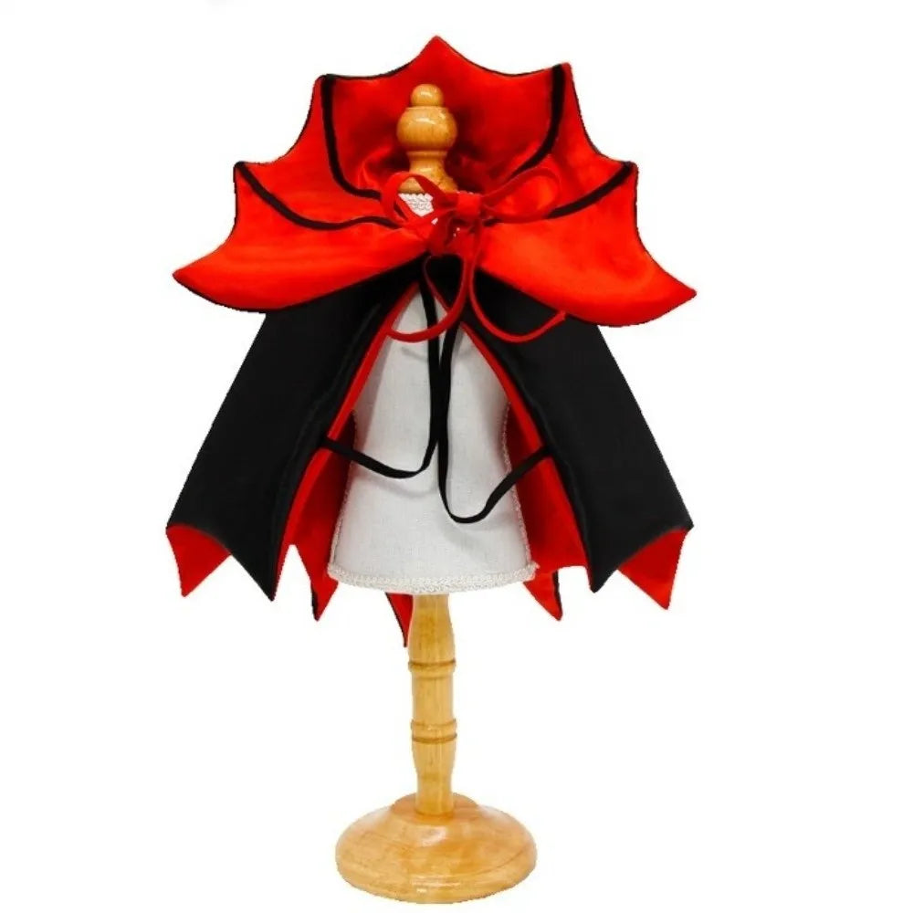 Bat Transformation Halloween Pet Costume Stand-collar Comfortable Cat Cosplay Cloak Bow Soft Fabric Small Dog Knight Cape Party