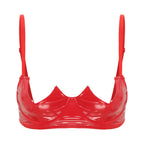 V-Notch Underwired Open Chest Bra Top