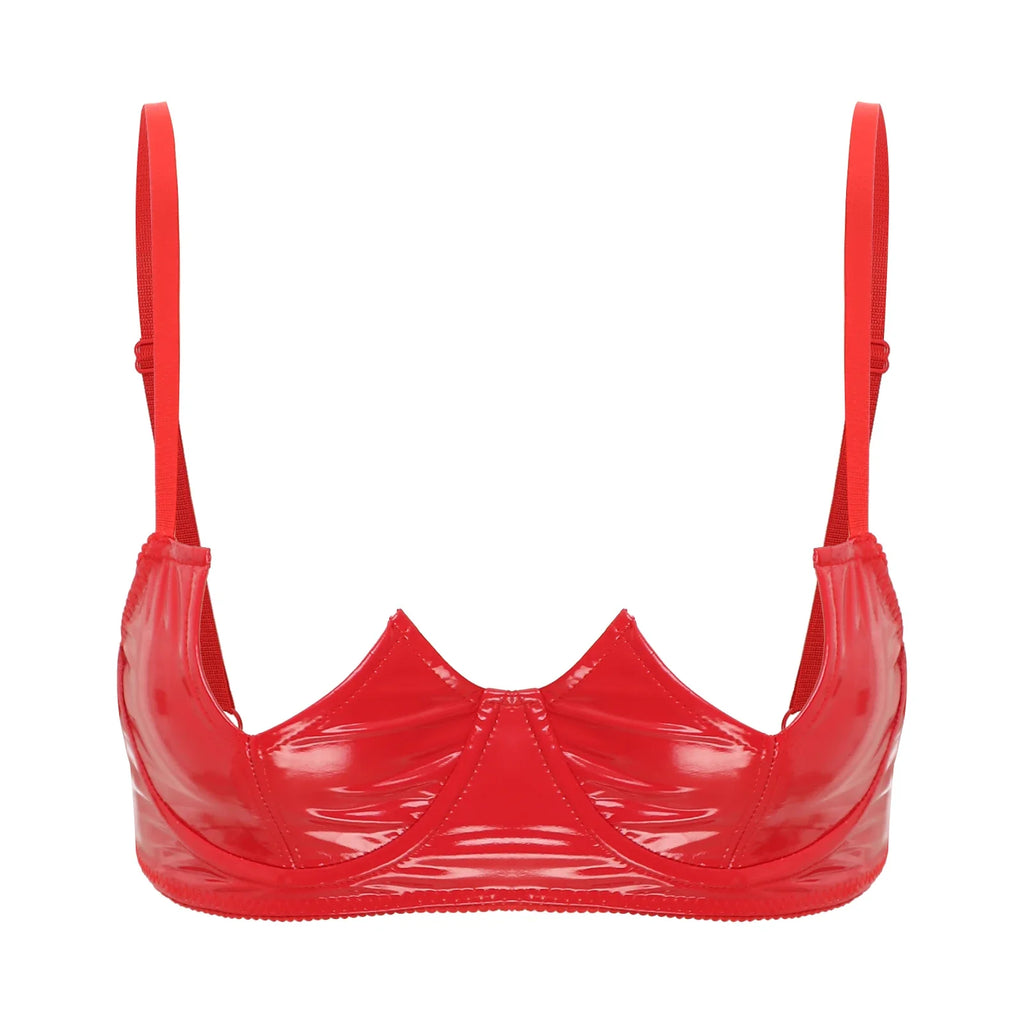 V-Notch Underwired Open Chest Bra Top