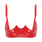 V-Notch Underwired Open Chest Bra Top
