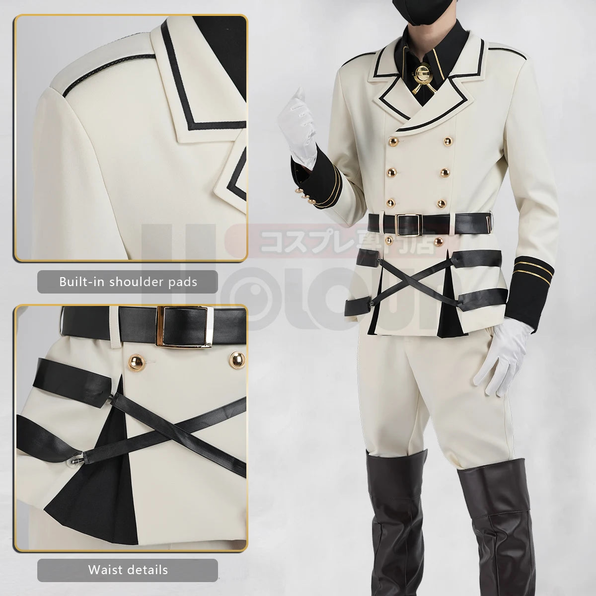 HOLOUN Seraph Of The End Anime Mikaela Hyakuya Cosplay Costume Cloak Jacket Pants Shirt Halloween Christmas Convention - Big Tim's Magic Emporium