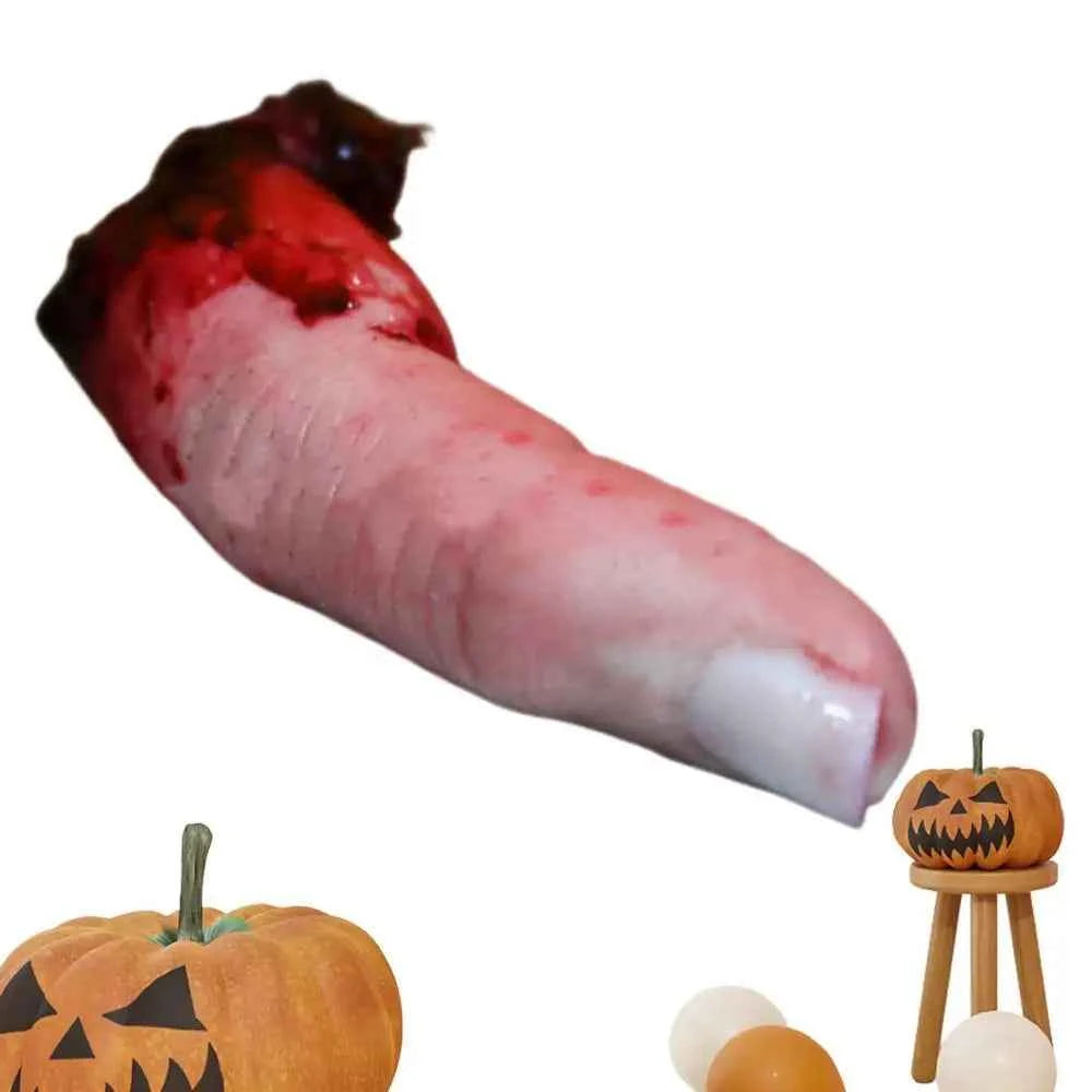Halloween Horror Bloody Finger Prank Prop Bloody Severed Finger Realistic bloody severed finger scary props scary Fake Finger