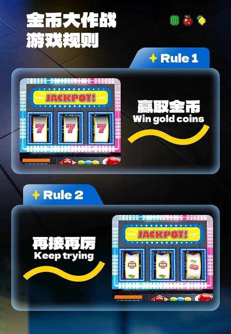 3571PCS Fruit Arcade Building Blocks Retro Game Console Model Toys Assembly Bricks Party Supplies Christmas Gifts For Kids Adult