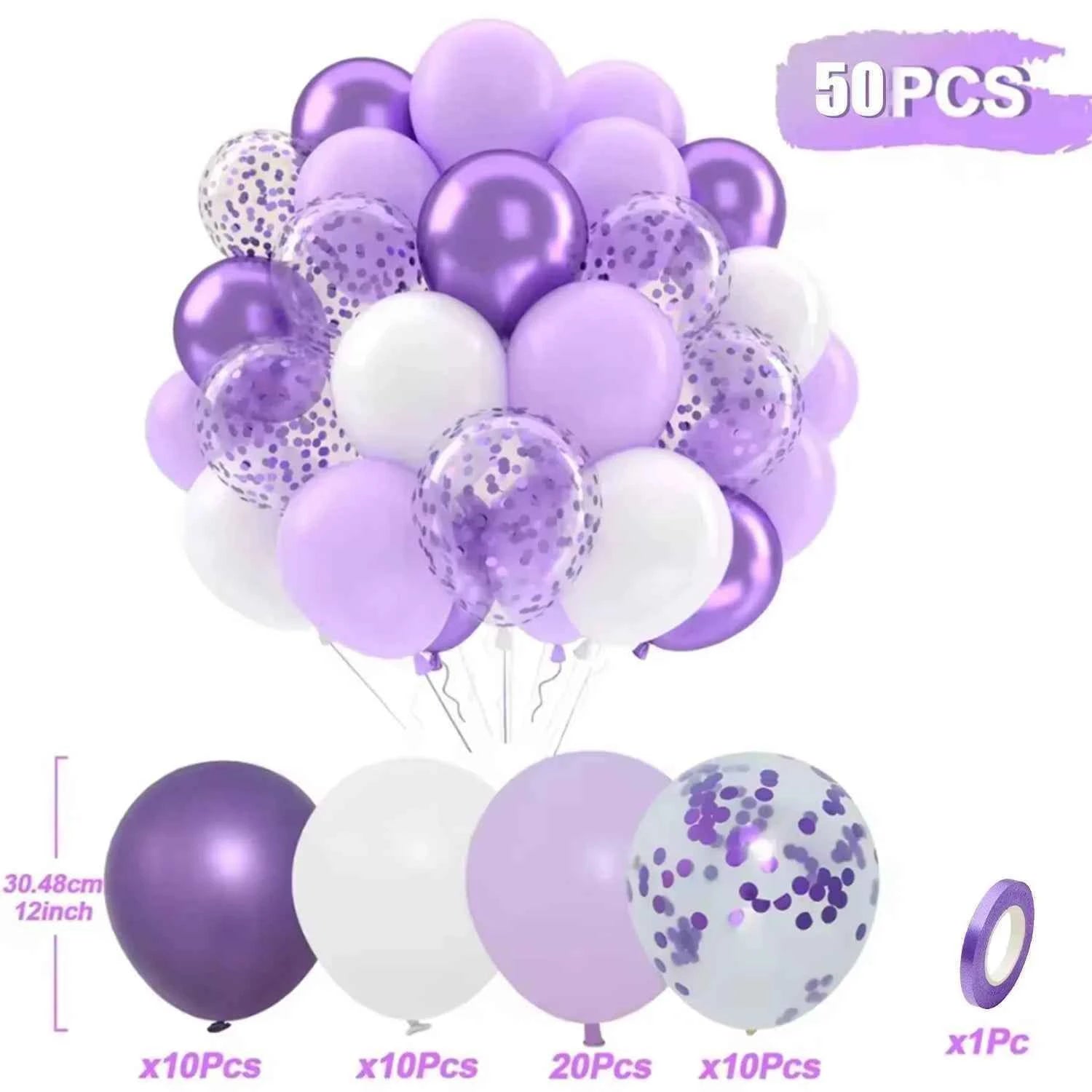 Birthday Decorations Balloons Purple Happy Party Wedding Pink Blue Mother's Father's Child's Day Carnival Christmas Halloween