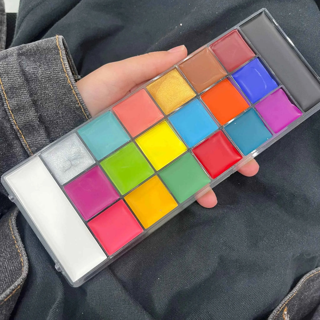 Face And Body Painting,Face & Body Paint Palette Makeup for Birthday Celebrations,Festivals,Halloween Costumes Oil Body Painting
