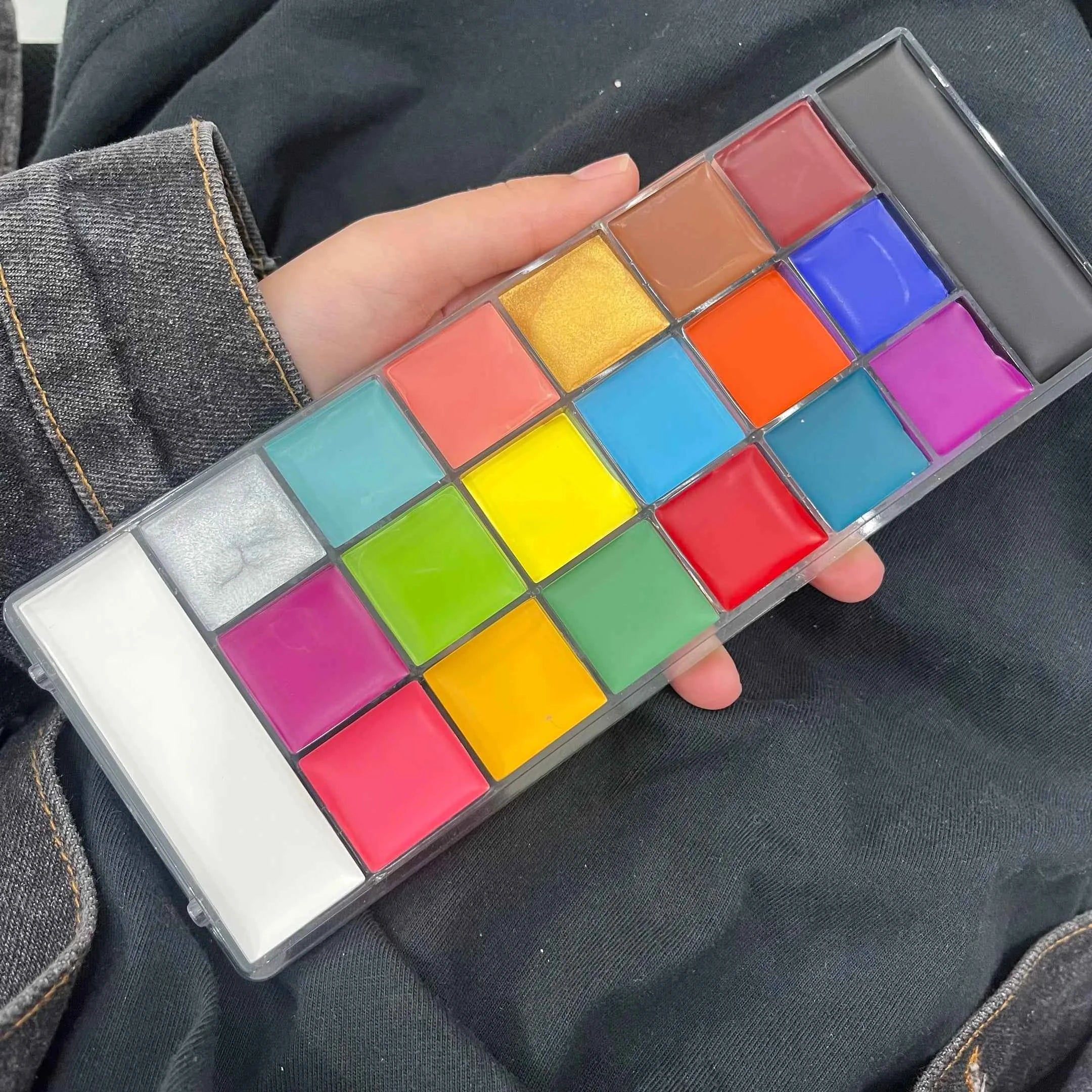 Face And Body Painting,Face & Body Paint Palette Makeup for Birthday Celebrations,Festivals,Halloween Costumes Oil Body Painting
