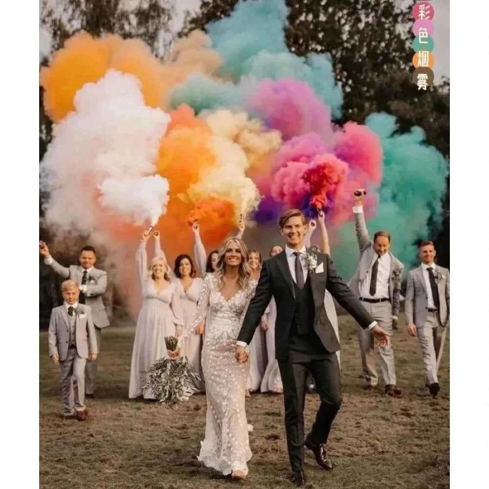 Multiple Pieces Colorful Handheld Smokes Stage Atmosphere Prop Studio Wedding Celebrations Party Supplies Decorations 8 Colors