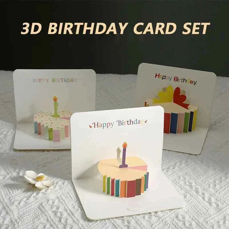 Birthday Greeting Cards 3D Pop Up Gift Card Gift Cards with Envelope Wedding Decorations for Tables Greeting Cards Gift Card
