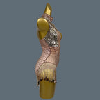 Sparkly Rhinestone Bodycon Performance Bodysuit Stage Costume Leotard