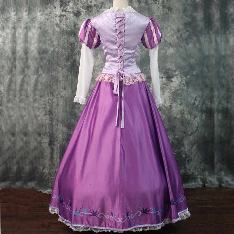Custom Made Halloween Carnival Party Rapunzel Princess Costume Cosplay Purple Dress - Big Tim's Magic Emporium