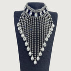 Rhinestone Tassel Fringe Necklace