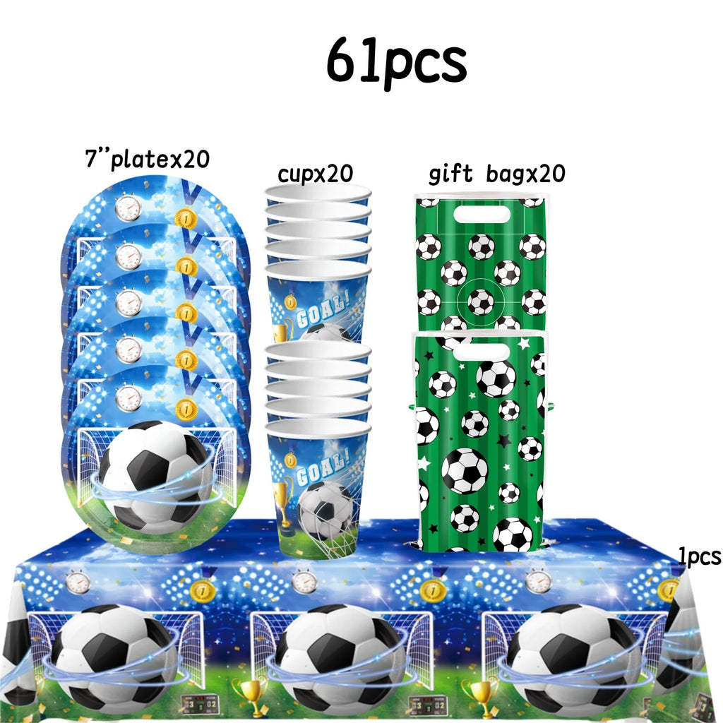 Football Party Stuff Soccer Party Tableware Tablecloth Napkin Cup Plate Soccer Party Backdrop Baby Shower Football Party Favors - Big Tim's Magic Emporium