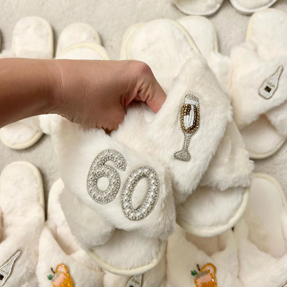 Birthday Slippers 18th 21th 30th 40th 50th 60th Birthday Gift Present for Mom Husband Wife Boyfriend Girlfriend Party Supplies
