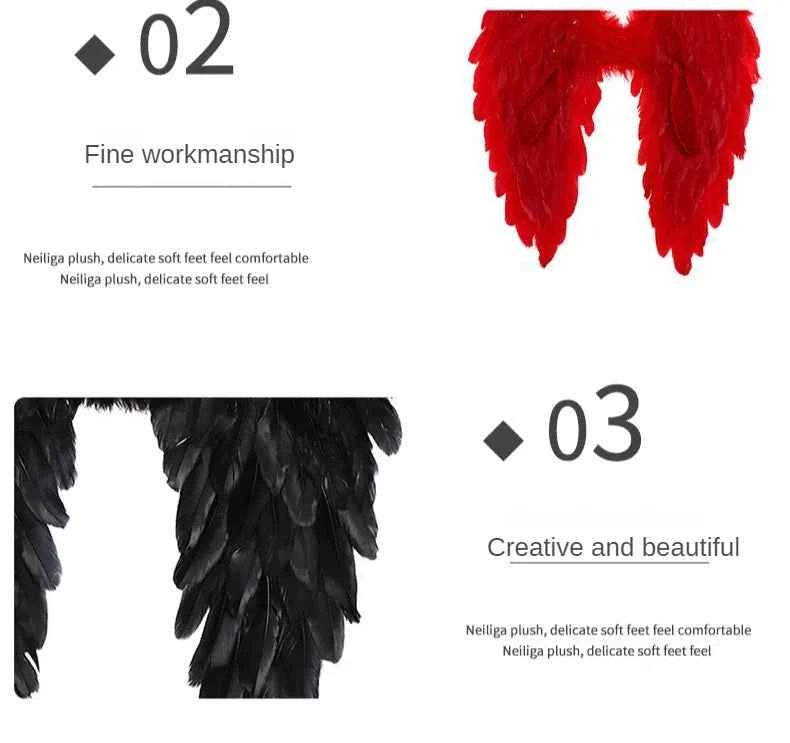 Stage performance decoration props angel feather wings Halloween festive atmosphere party costume cosplay props adults children