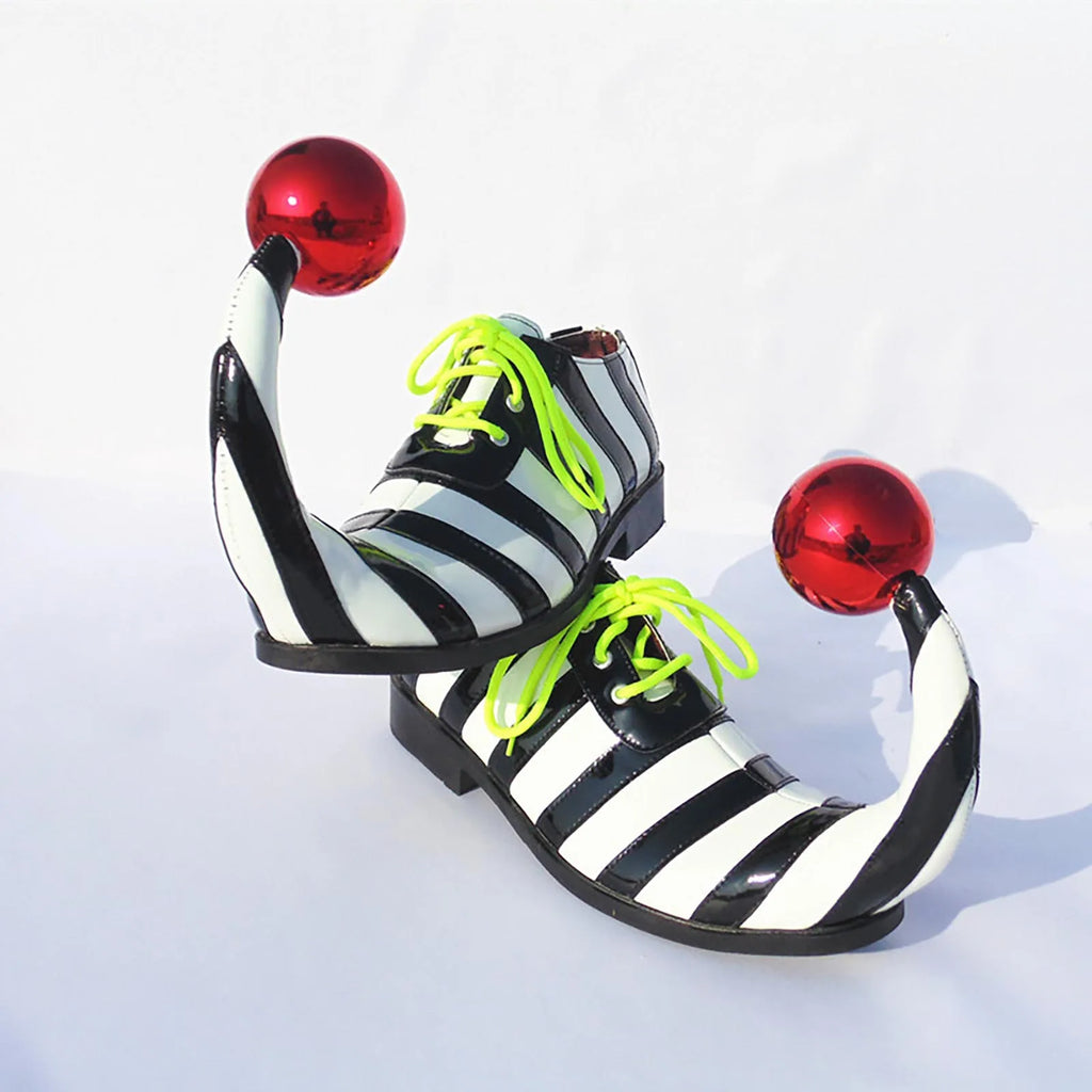 Adults Halloween Clown Cosplay Shoes with Red Ball Carnival Theme Party Funny Circus Club Role Play Performance Accessories - Big Tim's Magic Emporium
