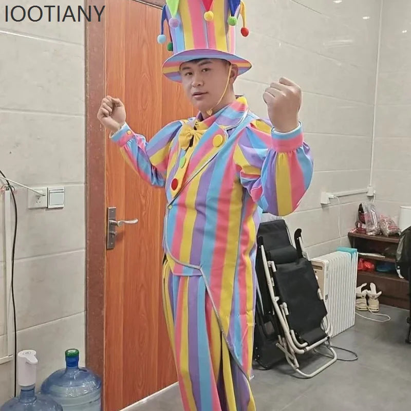 Halloween Adult Men And Women Clown Costume Circus Masquerade Dress Up Amusement Park Funny Role-playing Performance Costume Set - Big Tim's Magic Emporium