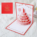 1pc Birthday Greeting Card with a 3D Cake Design, Featuring a Colorful And Cute Pop-Up Style,for Gifts And Includes an Envelope.