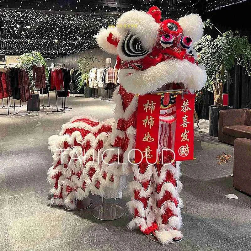Southern Lion Dance Props for Adults, Double Performance Use, Wool Dragon Lantern, Authentic Lion Awakening Props.