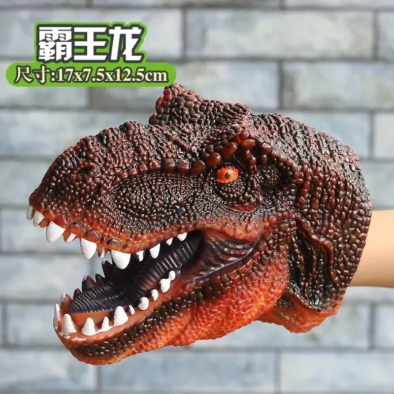 Hand Puppets Dinosaur head Model Toy T-Rex Dino Park Dolls Dinosaur Worlds Soft Toy for Gifts - Big Tim's Magic Emporium