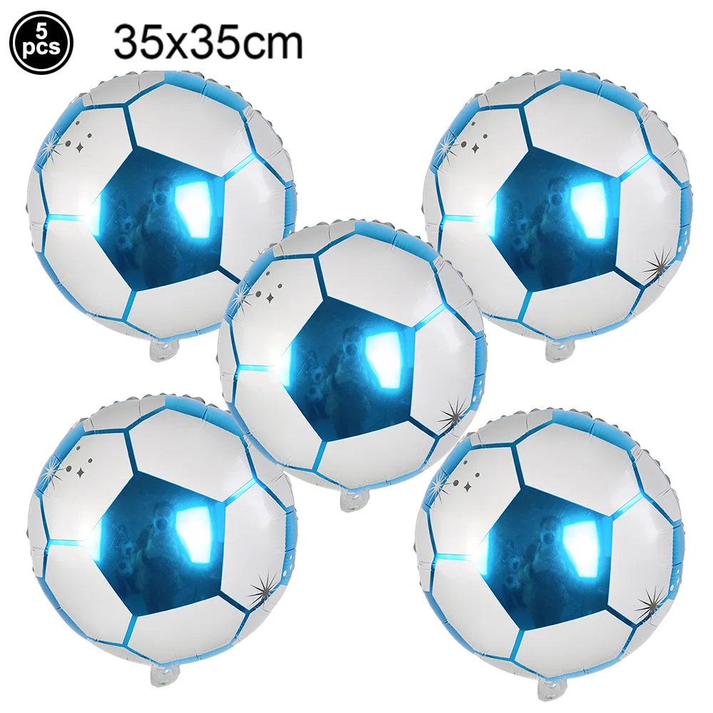 Soccer Party Decoration Balloons Soccer Balls Football Sneakers Trophy Foil Balloons for Birthday Sports Theme Party Supplies