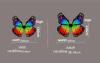 Vibrant Butterfly Belly Dance Wings with Telescopic Sticks Set