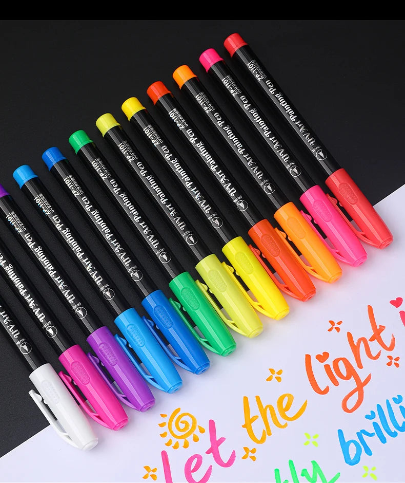 Skin Painting Face Paint For Beginners ，Human Body Graffiti,12PCS Face Paint Marker Pens DIY Drawing Soft Brush Non-toxic