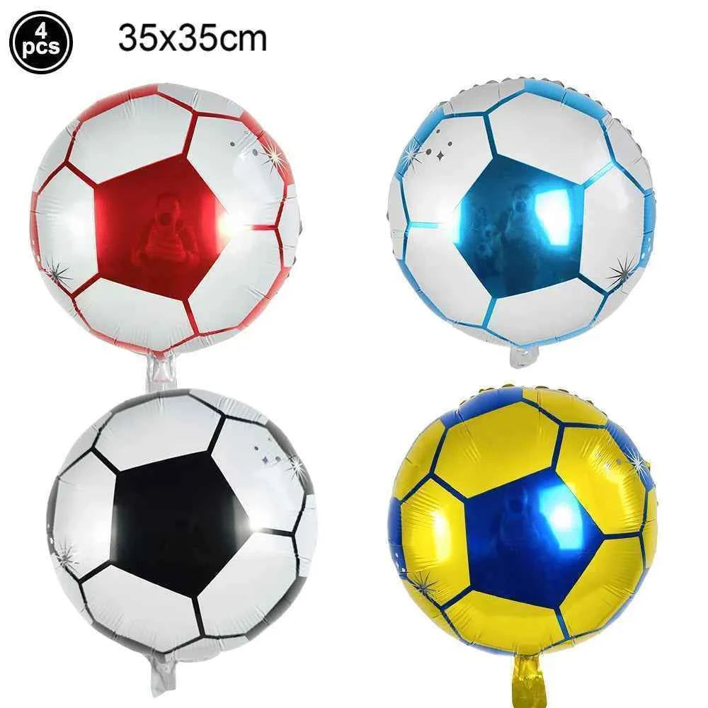 Soccer Party Decoration Balloons Soccer Balls Football Sneakers Trophy Foil Balloons for Birthday Sports Theme Party Supplies