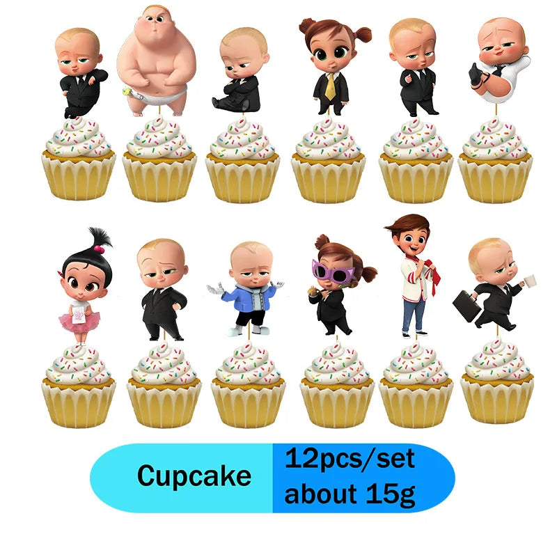 Boss Baby Theme Disposable Party Cake Topper Birthday Party Cake Topper Cake Park Party Decoration Baby Shower Party Supplies - Big Tim's Magic Emporium
