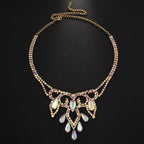AB Rhinestone Water Drop Necklace