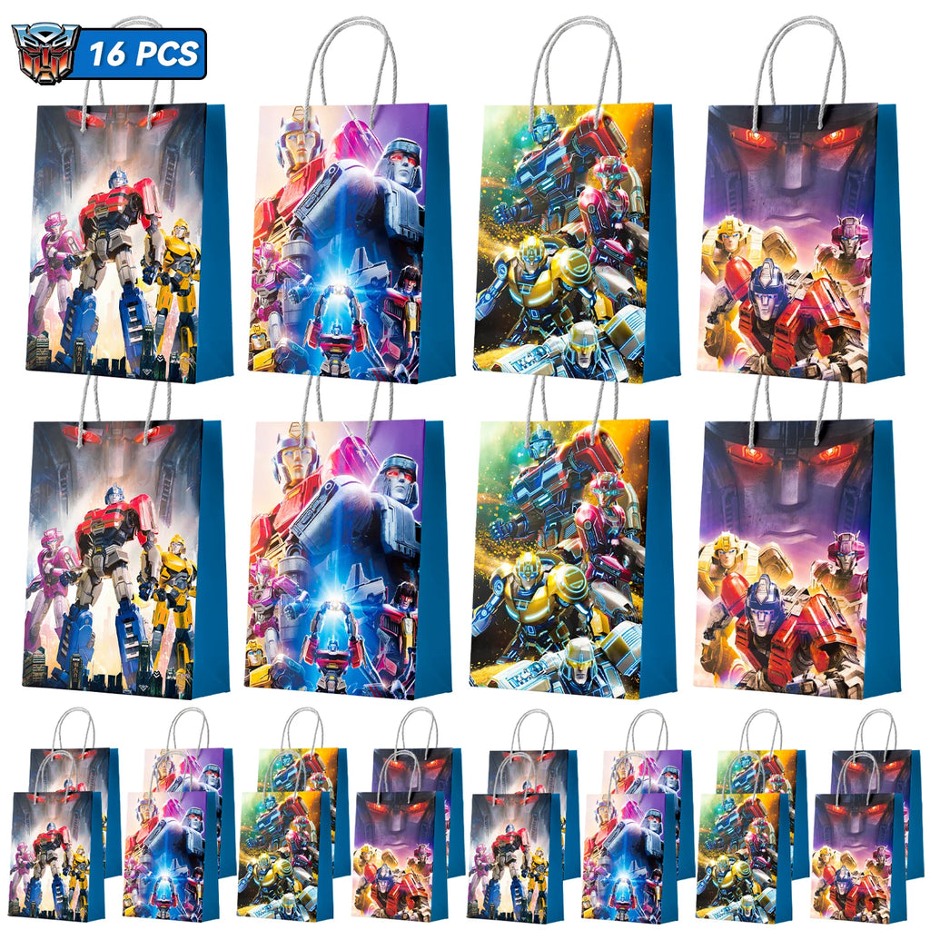 Transformers Party Gift Bags-16pcs Transformers Party Bags/Transformers Party Gift Treat Bags for Transformers Party Decorations - Big Tim's Magic Emporium