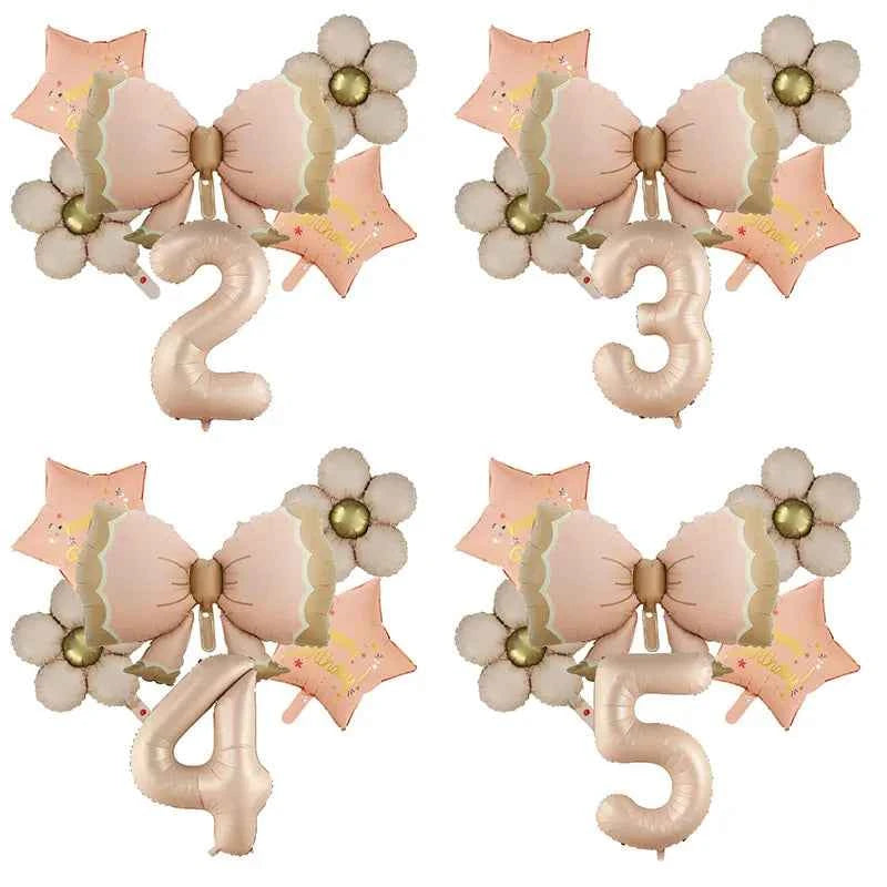 Butterfly Balloons 2 3 4 5th Birthday Decor for Girls Pink Butterfly Foil Balloons for Butterfly Themed Party Wedding  Decors
