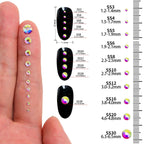 Glass Crystal Flatback Rhinestones SS3-SS30 Non-Hotfix Strass Stones Bulk Pack