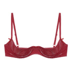 Patent Leather Underwired Open-Cup Bra