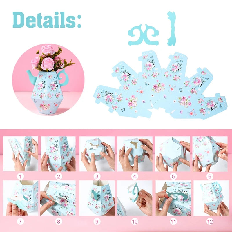 Pink Tea Party Cake Stand Birthday Party Decoration Kids Baby Shower Party Supplies Wedding Table Decor Afternoon Tea Party - Big Tim's Magic Emporium