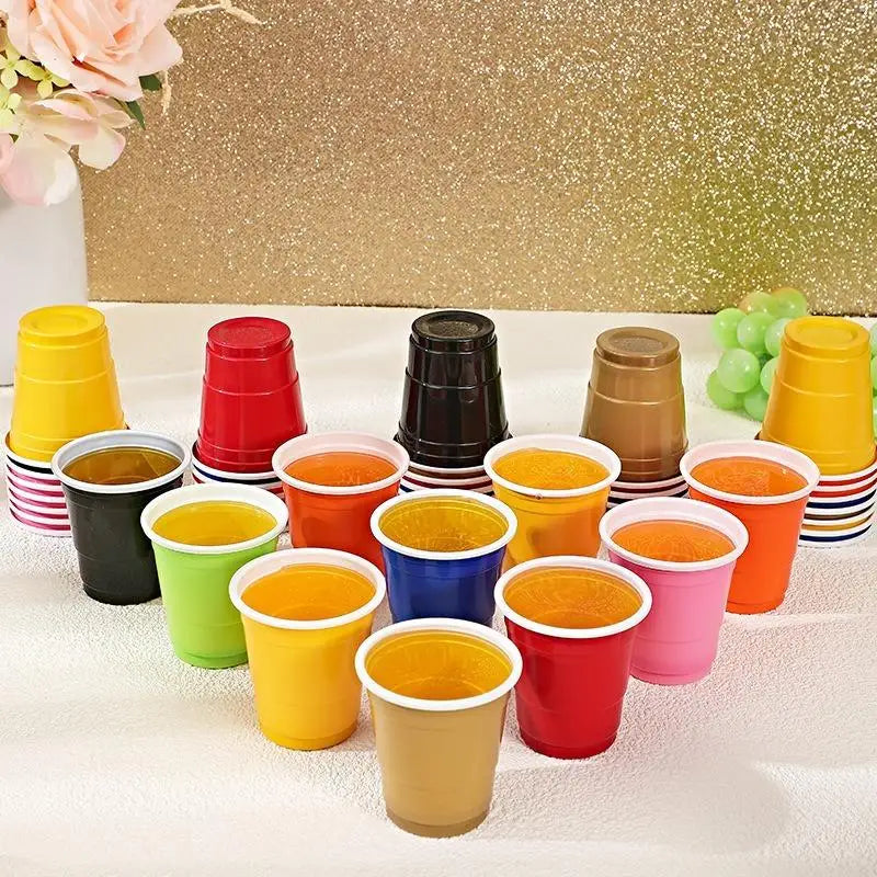 50pcs Party Disposable Plastic Cups Birthday Wedding Festival Beer Drink Soda Cups Party Game Cups - Big Tim's Magic Emporium