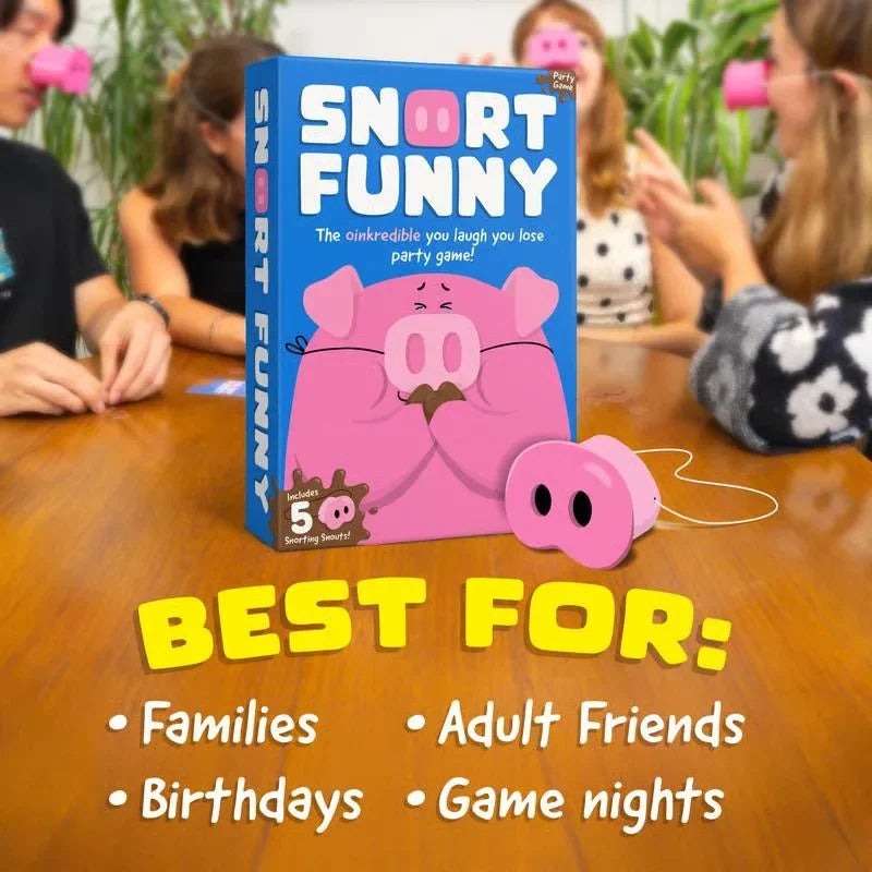 Party Game Provides Fun Snorts Board Games 5 Toy Pig Noses and Challenge Cards for Family and Friends - Big Tim's Magic Emporium