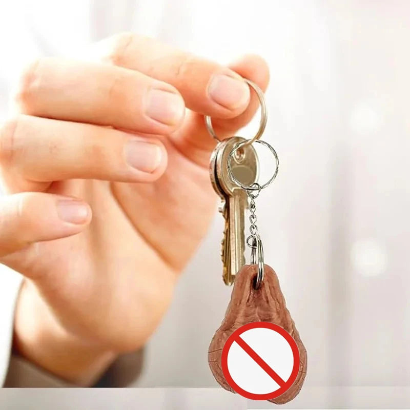 Funny Keychain Cute Car Keyrings, Funny Hairy Keyring Key Chain, Best Gag Christmas Birthday Gifts for Men Women Friends - Big Tim's Magic Emporium