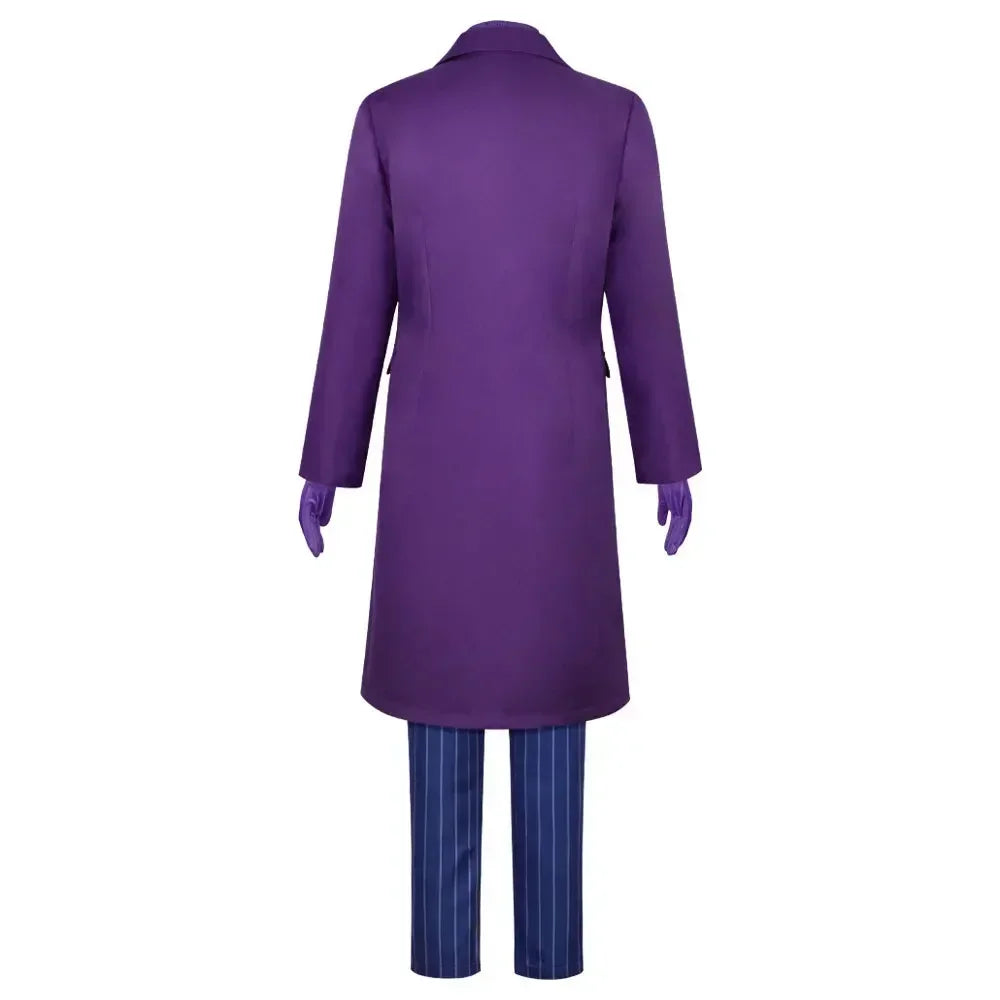 Purple Jacket Uniform for Adult Halloween Dress Up Party Clown Heath Ledger Suit Cosplay Movie&tv Dark Knight Costumes - Big Tim's Magic Emporium
