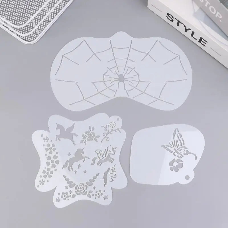 Face Paint Stencils Professional Body Art Paint Stencils Reusable For Adults Kids Easily Use Templates For Parties Makeup Tools