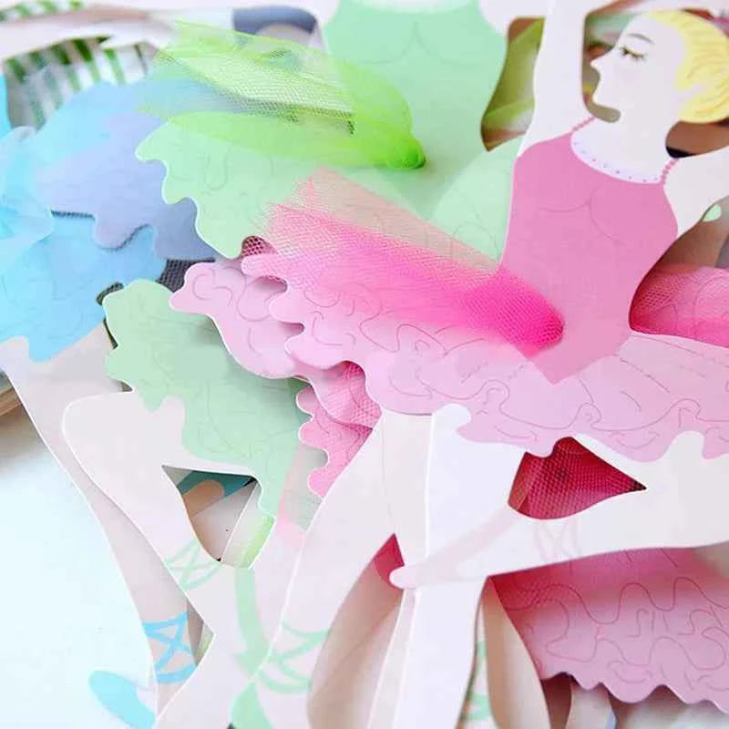 1Set Ballet Girl Dancing Bunting Banner Ballerina Paper Flag Wedding Hanging Streamer DIY Supplies Party Favors Birthday Decor
