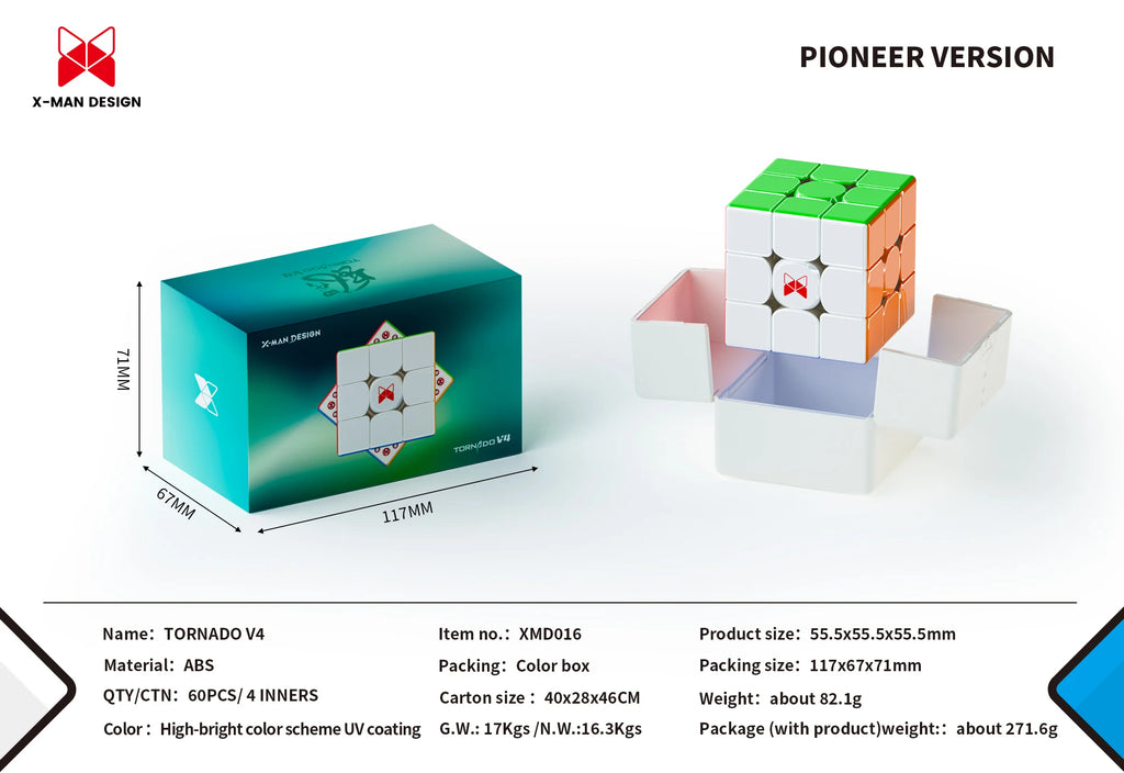 [JudyCube] Qiyi X-Man Tornado V4M Pioneer UV Version Magnetic Magic Speed Cube  Qiyi XMD Tornado V4 M Flagship 3x3x3