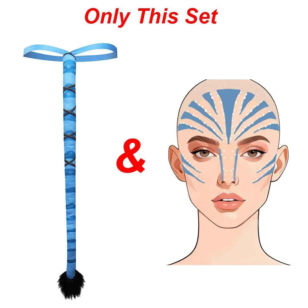 Movie Avatar Tail Ear The Way for Water Neytiri Jake Sully Fantasia Disguise Halloween Carnival Prop Cosplay Costume Accessories