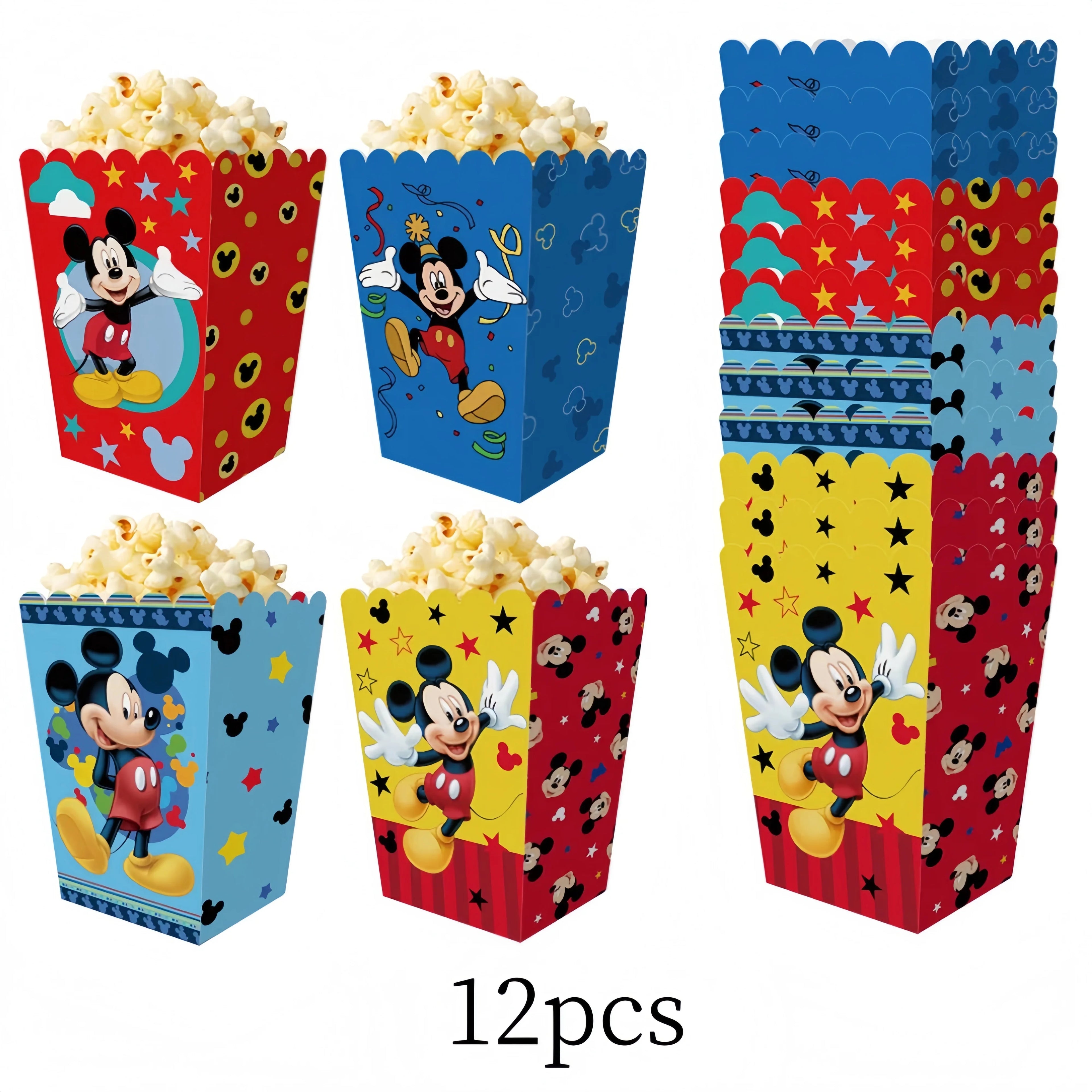 Mickey Minnie Party Decorations Popcorn Boxes French Fries Boxes For Kids Birthday Party Boys Girls Party Supplies Party Favors - Big Tim's Magic Emporium