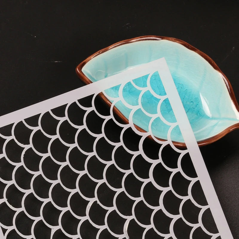 Fish Scale Stencil Face Painting Stencils Stencils For Painting Makeup Stencil Reusable Face Paint Stencils