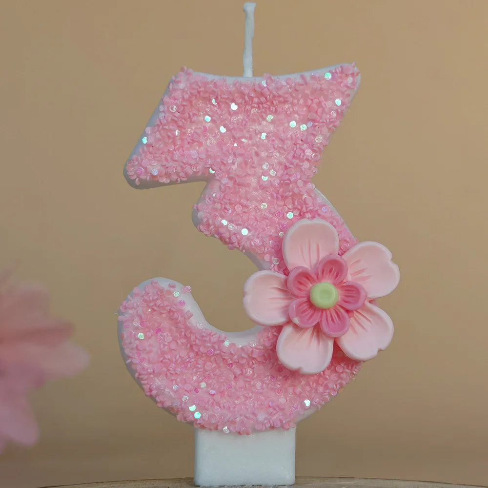 Birthday candle creative digital birthday cake ornament girl children's atmosphere decoration
