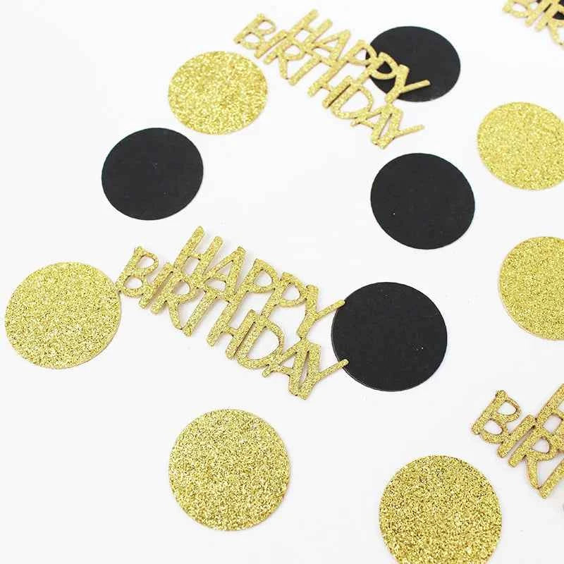 Black Gold Paper Scraps Birthday Party Paper Scraps Birthday Party Desktop Decoration Supplies