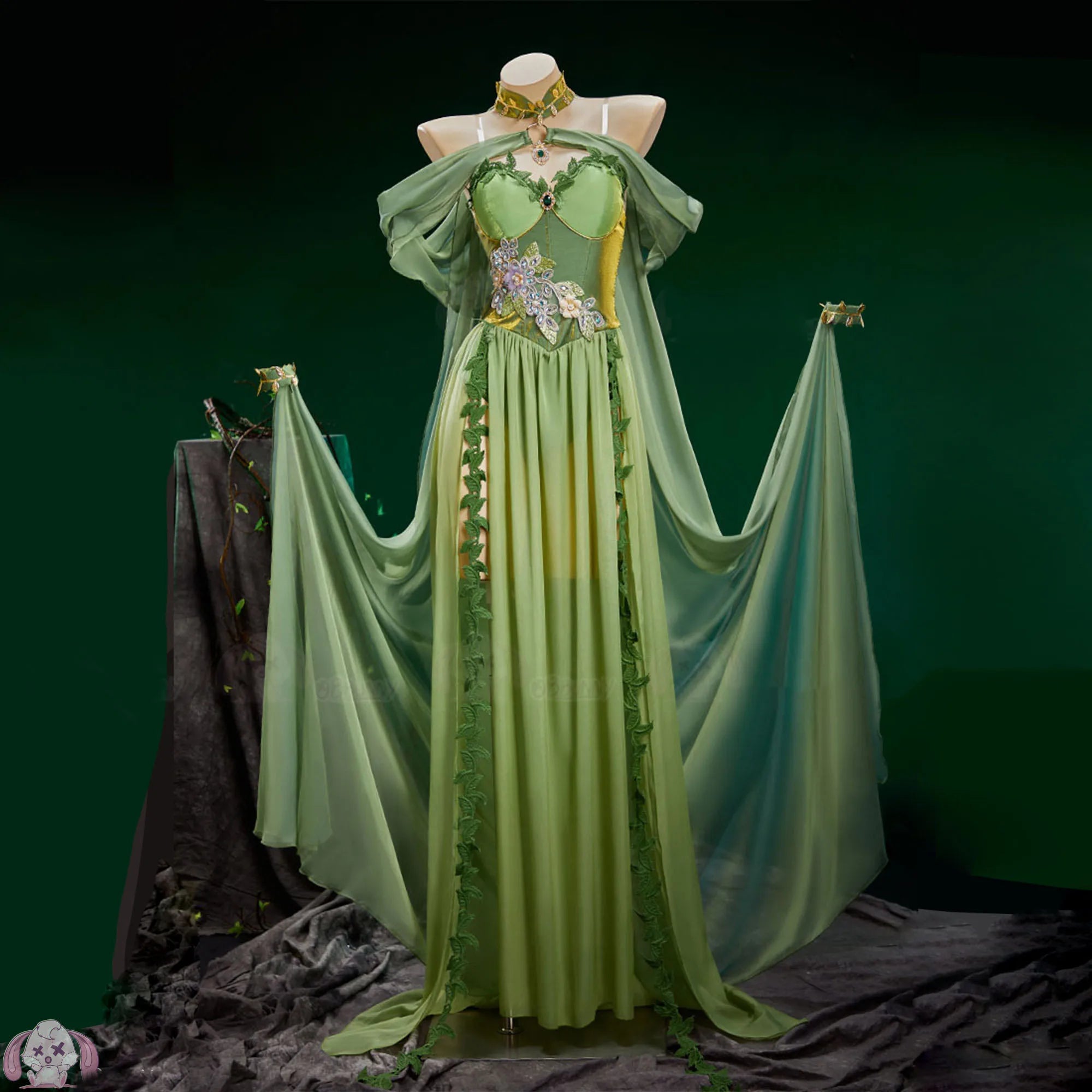 Anime Fairy Elves Cosplay Costume Women Sexy Sling Long Dress Medieval Queen Elf Dress Halloween Carnival Party Perform Clothes - Big Tim's Magic Emporium