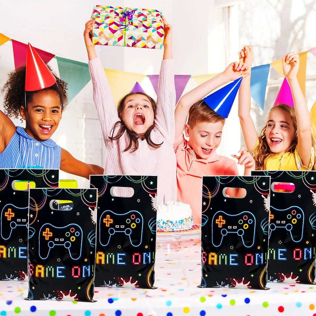 10/25pcs Game Party Gift Bag Electronic Game Theme Birthday Party Decor Happy Birthday Party Gift Bag with Handle Party Supplies - Big Tim's Magic Emporium
