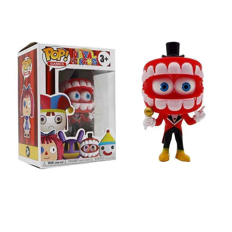 6 amazing POP figurines with magical digital circus figurines, enamel head rotatable children's and adult gifts